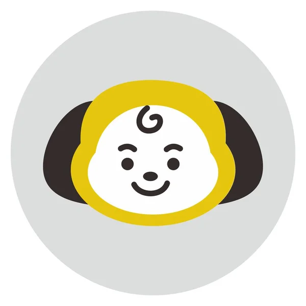 Icon Chimmy Character Cute Face Cartoon Suitable Smartphone Wallpaper Prints — Zdjęcie stockowe