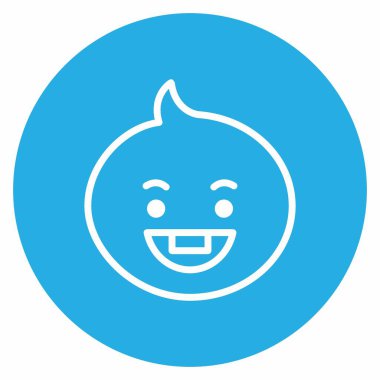 Icon Shooky Character. A cute face cartoon. Suitable for smartphone wallpaper, prints, poster, flyers, greeting card, ect