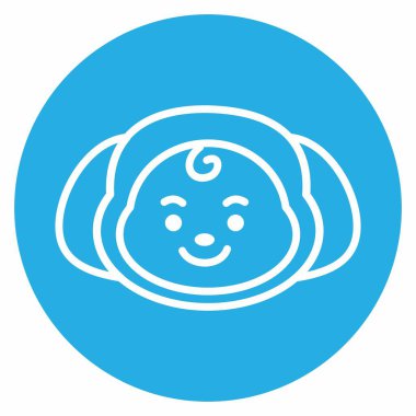 Icon Chimmy Character. A cute face cartoon. Suitable for smartphone wallpaper, prints, poster, flyers, greeting card, ect.