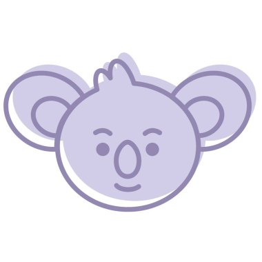 Icon Koya Character. A cute face cartoon. Suitable for smartphone wallpaper, prints, poster, flyers, greeting card, ect.