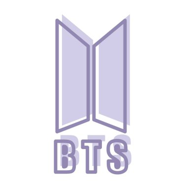 Icon Bts Character. A cute face cartoon. Suitable for smartphone wallpaper, prints, poster, flyers, greeting card, ect.