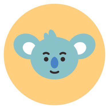 Icon Koya Character. A cute face cartoon. Suitable for smartphone wallpaper, prints, poster, flyers, greeting card, ect..eps