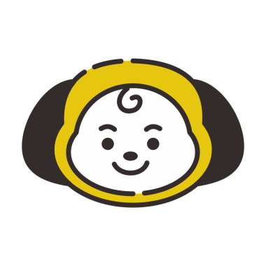 Icon Chimmy Character. A cute face cartoon. Suitable for smartphone wallpaper, prints, poster, flyers, greeting card, ect.