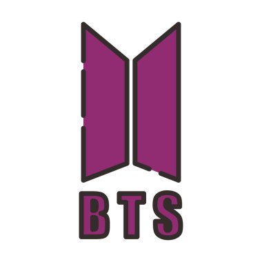 Icon Bts Character. A cute face cartoon. Suitable for smartphone wallpaper, prints, poster, flyers, greeting card, ect.