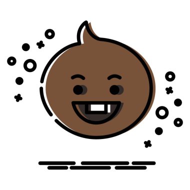Icon Shooky Character. A cute face cartoon. Suitable for smartphone wallpaper, prints, poster, flyers, greeting card, ect.