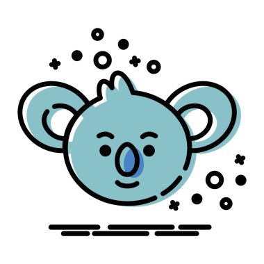 Icon Koya Character. A cute face cartoon. Suitable for smartphone wallpaper, prints, poster, flyers, greeting card, ect.