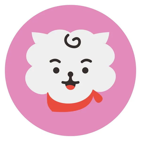 Icon Character Cute Face Cartoon Suitable Smartphone Wallpaper Prints Poster — 스톡 벡터