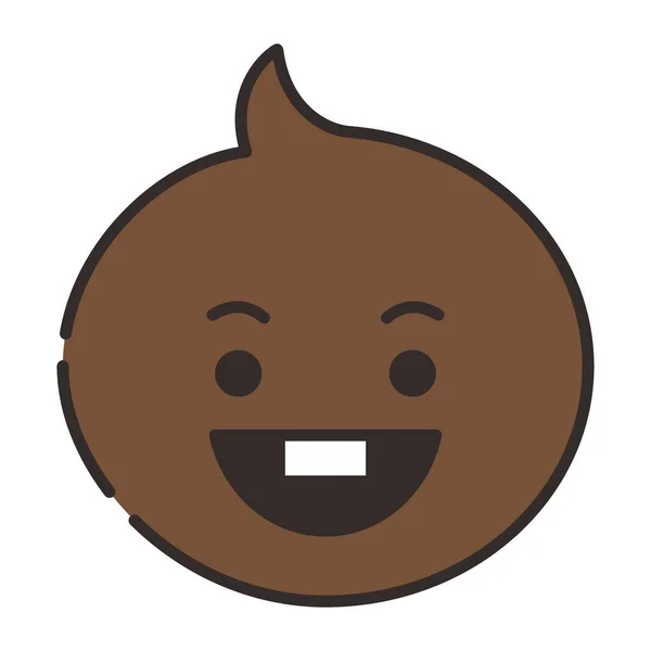 Icon Shooky Character Cute Face Cartoon Suitable Smartphone Wallpaper Prints —  Vetores de Stock