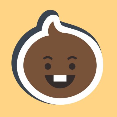 Icon Shooky Character. A cute face cartoon. Suitable for smartphone wallpaper, prints, poster, flyers, greeting card, ect.