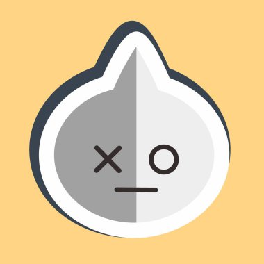 Icon Van Character. A cute face cartoon. Suitable for smartphone wallpaper, prints, poster, flyers, greeting card, ect.