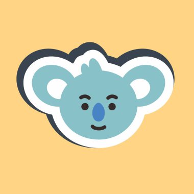 Icon Koya Character. A cute face cartoon. Suitable for smartphone wallpaper, prints, poster, flyers, greeting card, ect.