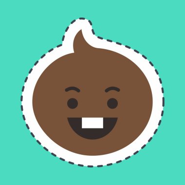 Icon Shooky Character. A cute face cartoon. Suitable for smartphone wallpaper, prints, poster, flyers, greeting card, ect.