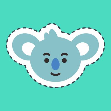Icon Koya Character. A cute face cartoon. Suitable for smartphone wallpaper, prints, poster, flyers, greeting card, ect.