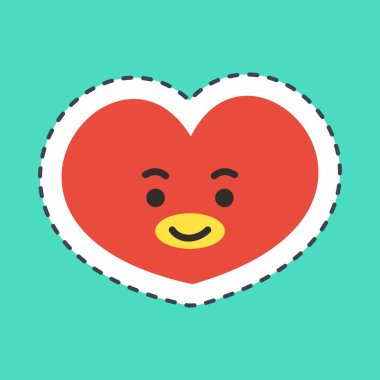 Icon Tata Character. A cute face cartoon. Suitable for smartphone wallpaper, prints, poster, flyers, greeting card, ect.