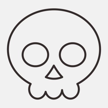 Simge kafatası. Simge biçiminde. Parmak izi, poster, el ilanı, parti dekorasyonu, tebrik kartı vs. için uygun.