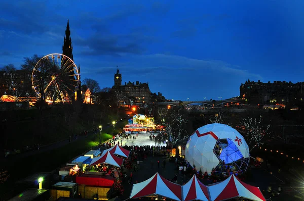 Winter Festivities Edinburgh Scotland — Stock Photo, Image