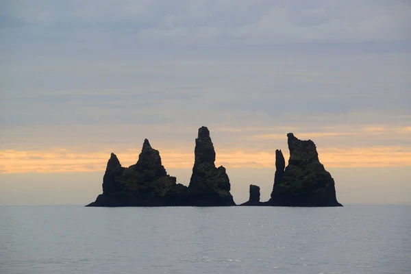 Reynisdrangar Sea Stacks Vik Iceland Scenic South Coast — 스톡 사진