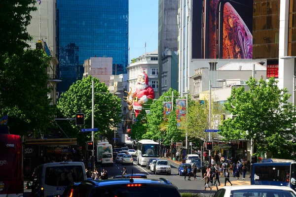 Summer Christmas Scene Downtown Auckland New Zealand — Photo