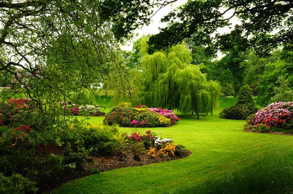 Beautiful Public Garden Carlisle Cumbria England ストック画像