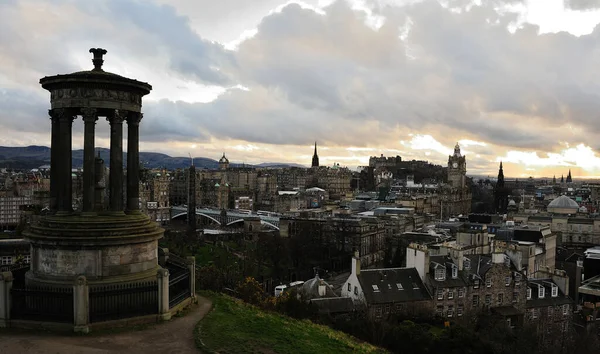 Dusk View Scottish Capital City Edinburgh — Stock Photo, Image