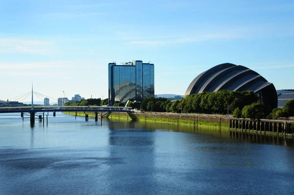 View West River Clyde Glasgow Scotland Sec Crowne Plaza Hotel — Stock Photo, Image