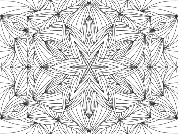 Fundo Mandala flor. Livro de colorir padrão para o estresse. — Fotografia de Stock