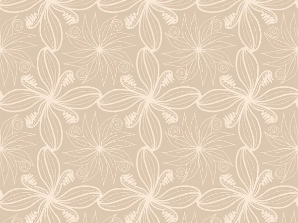 Patterned background, floral design. Brown color, raster — ストック写真