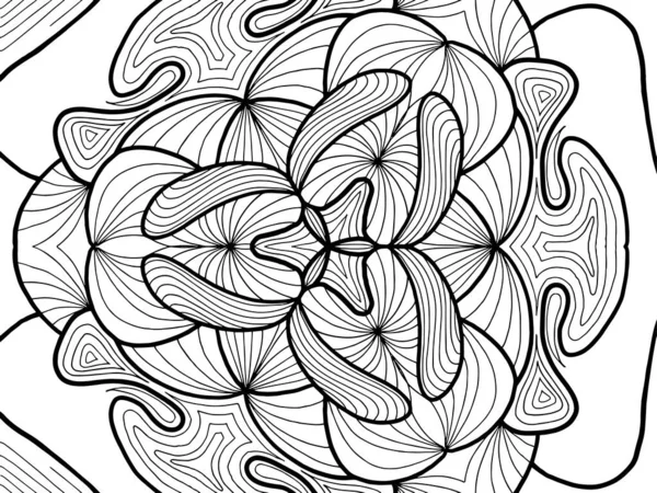 Contexte Fleur de mandala. Livre de coloriage modèle pour le stress. — Photo