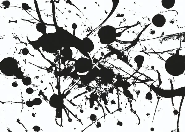 abstract black ink splatters texture on white background, Acrylic abstract background, Black and white acrylic painting on a paper