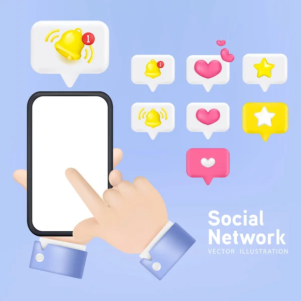 Vector Icon Symbol Social Media Notification Bubble Speech Comments Emoji Ilustración de stock