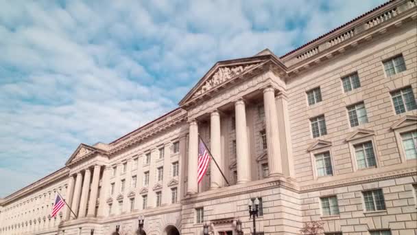 Time Lapse Shot United States Department Commerce Herbert Hoover Building — Vídeo de Stock