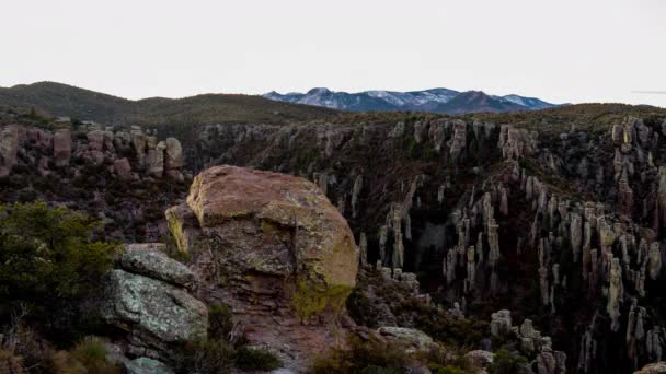 Sunrise Time Lapse Balanced Rocks Hoodoos Seen Massai Point Located — Stock video