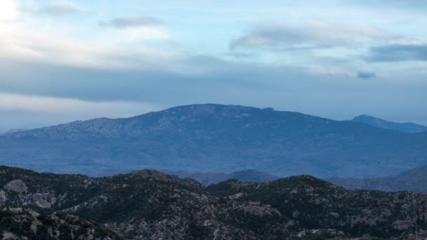 Time Lapse Mica Mountain Rincon Peak Sunset Seen Geology Vista — Stock video