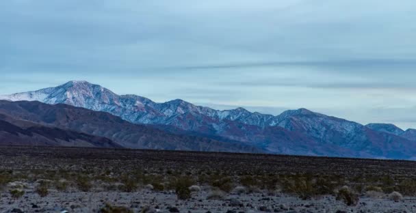 Time Lapse Evening Light Illuminating Telescope Peak Panamint Range Seen — Stok Video