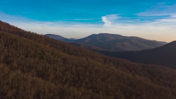 Aerial Hyperlapse Shot Flank Big Tom Mountain Which Lies Rapidan — Stock video