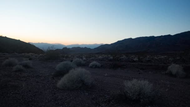 Day Night Time Lapse Jubilee Pass Looking West Panamint Range — Wideo stockowe