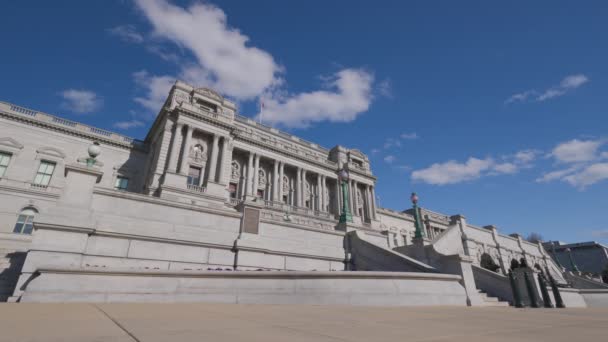 Thomas Jefferson Library Congress Building Located Independence Ave Washington Capitol — Vídeo de Stock