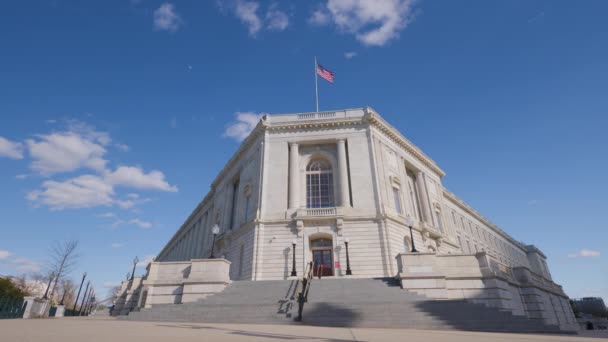 Low Angle Wide Shot Cannon House Office Building Capitol Hill — Vídeo de stock