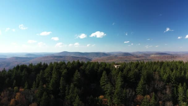 Spruce Knob Najwyższy Punkt Zachodniej Wirginii Widziany Jesienny Dzień Kolorem — Wideo stockowe