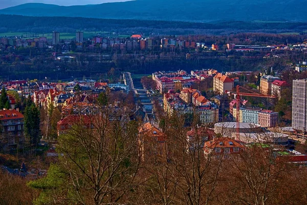 Kilátás Jelen Skok Karlovy Vary Csehország — Stock Fotó