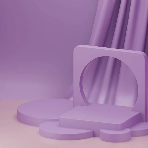 3d purple podium minimal abstract geometry shape background purple podium minimalist scene
