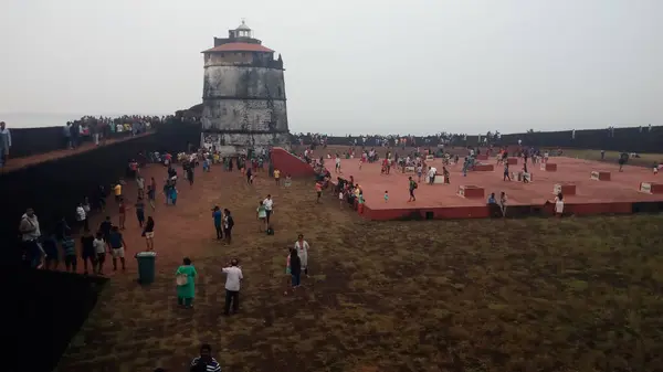 Goa, India, 01 October 2017, Aguada Fort - North Goa - Seventeenth-century Portuguese fort standing in Goa, India