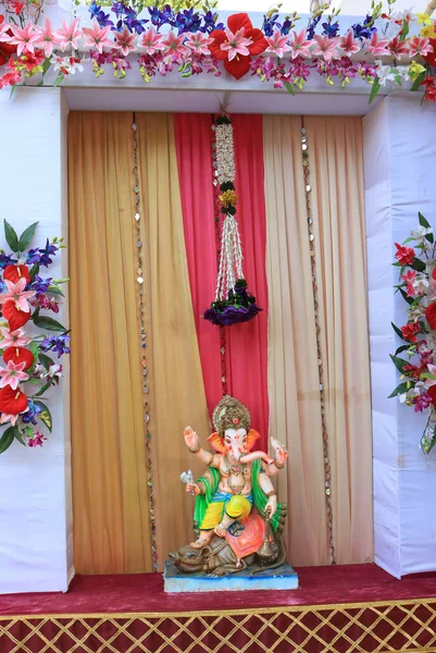 beautiful decoration in the city for God Ganesh.