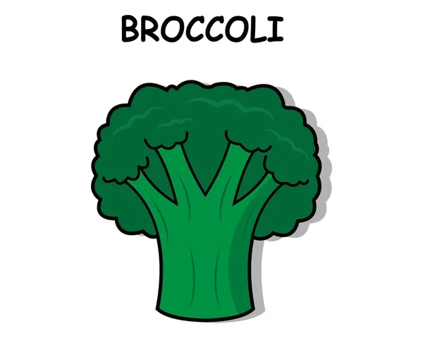 Broccoli Vector Icon Illustration Design Template White Background — Stockový vektor