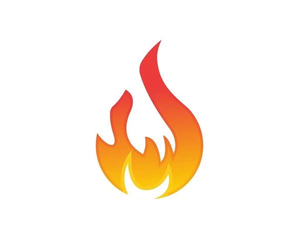 Fire Flame Vector Illustration Design Template Isolated White Background — Stock vektor