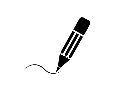 Pencil logo and symbol icon vector