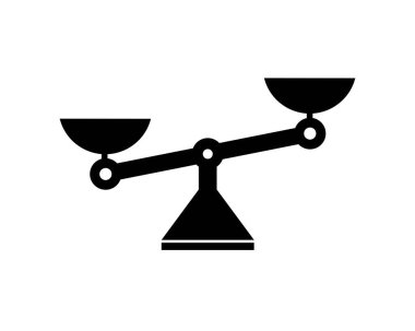 Balance scale icon. vector illustration