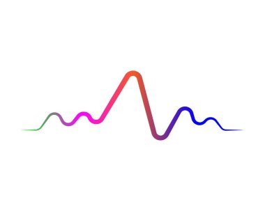 Ses dalgaları vektör çizim şablonu