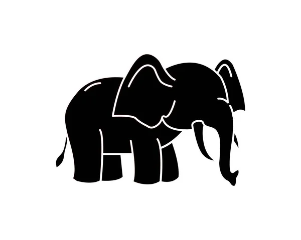 Elefante Vector Icono Ilustración Diseño Logotipo Plantilla — Vector de stock