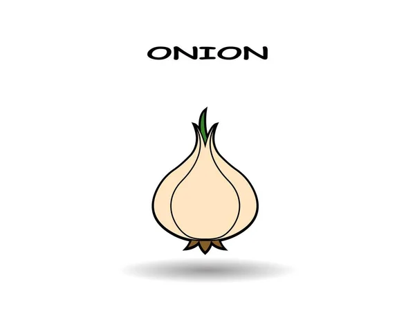 Onion Vector Icon Illustration Design Template White Background — Stok Vektör